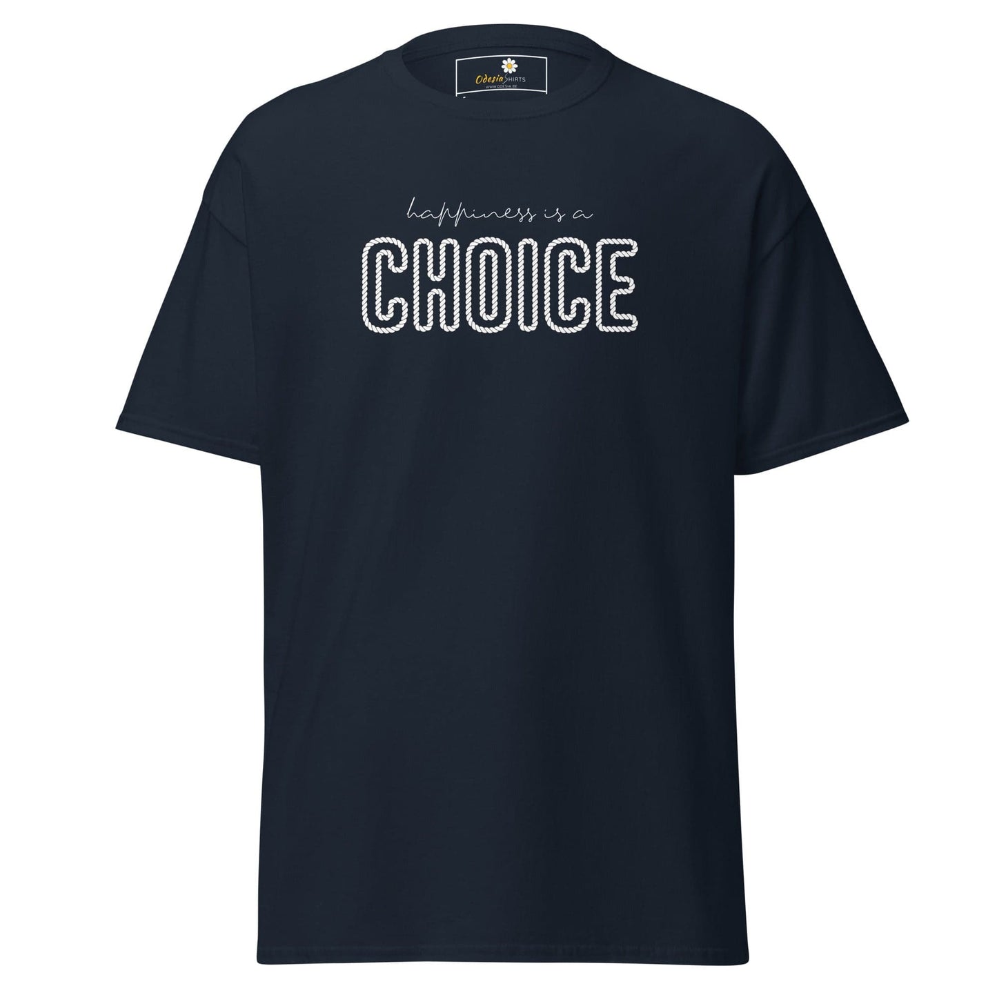 Unisex classic t-shirt - TEST POSITIVE HAPINESS CHOICE - REGULAR - Navy / S