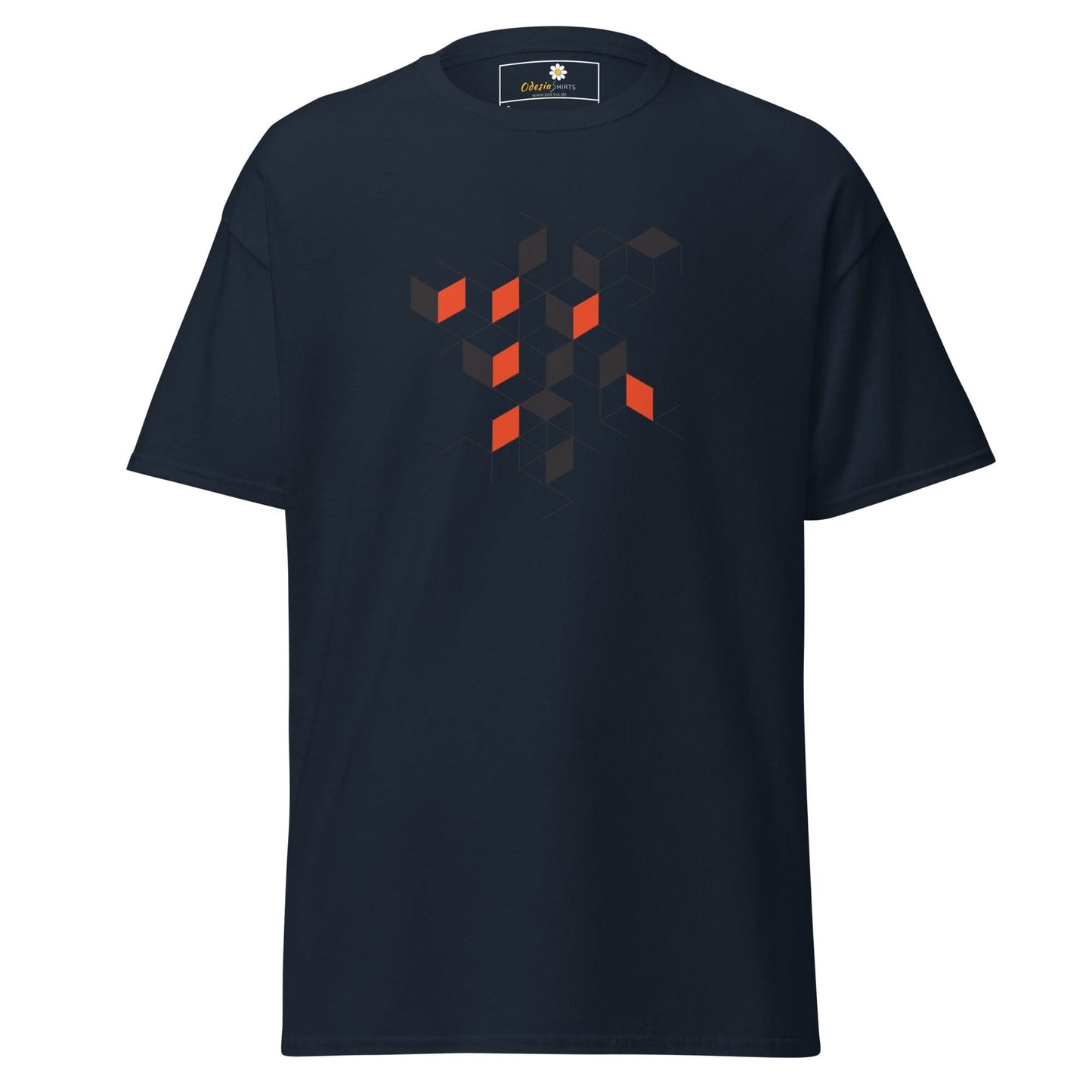 Unisex classic tee - ABSTRACT SQUARES - REGULAR - Navy / S