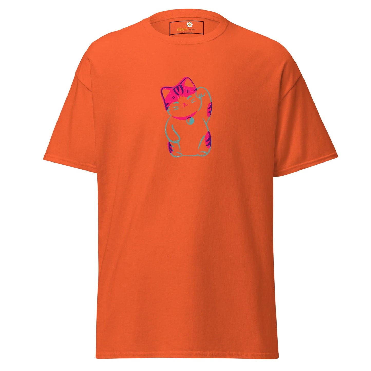 Unisex classic tee - ANIMALS SPIRITUAL LUCKY CAT 2 - REGULAR - Orange / S