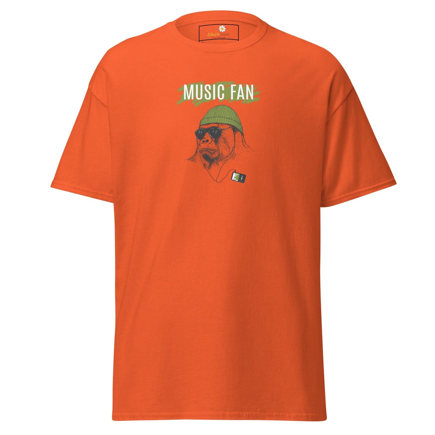 Unisex classic t-shirt - WILD LIFE MUSIC GORILLA - REGULAR - Orange / S