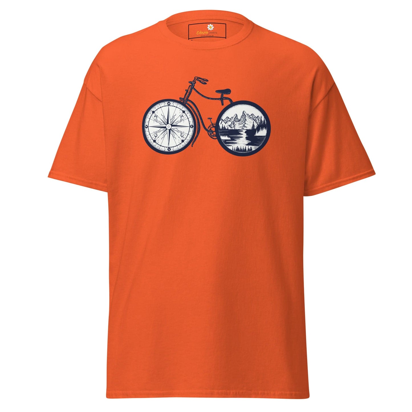 Unisex classic t-shirt - SPORT BIKE DIRECTION MOUNTAINS - REGULAR - Orange / S