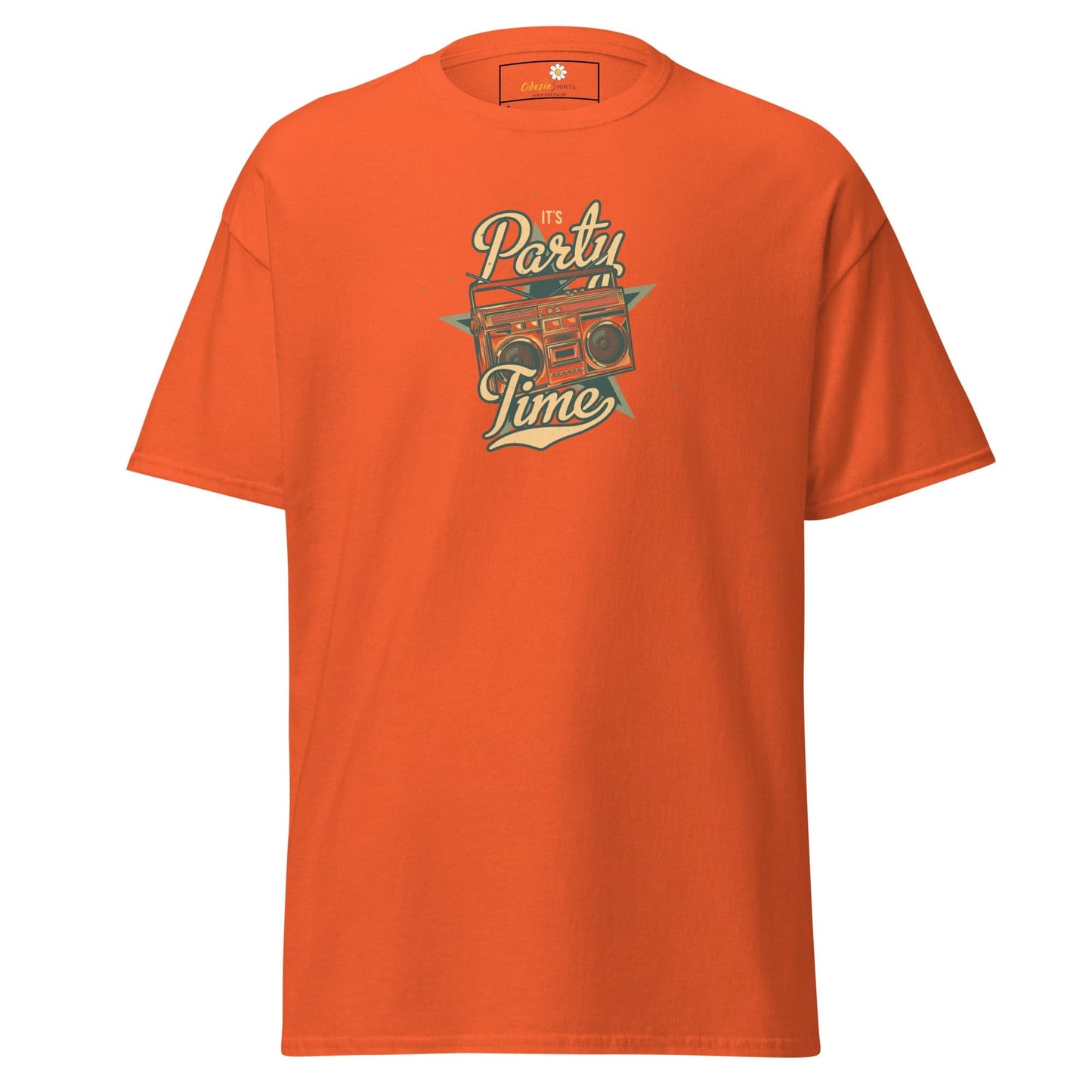Unisex classic tee - MUSIC PARTY TIME - REGULAR - Orange / S