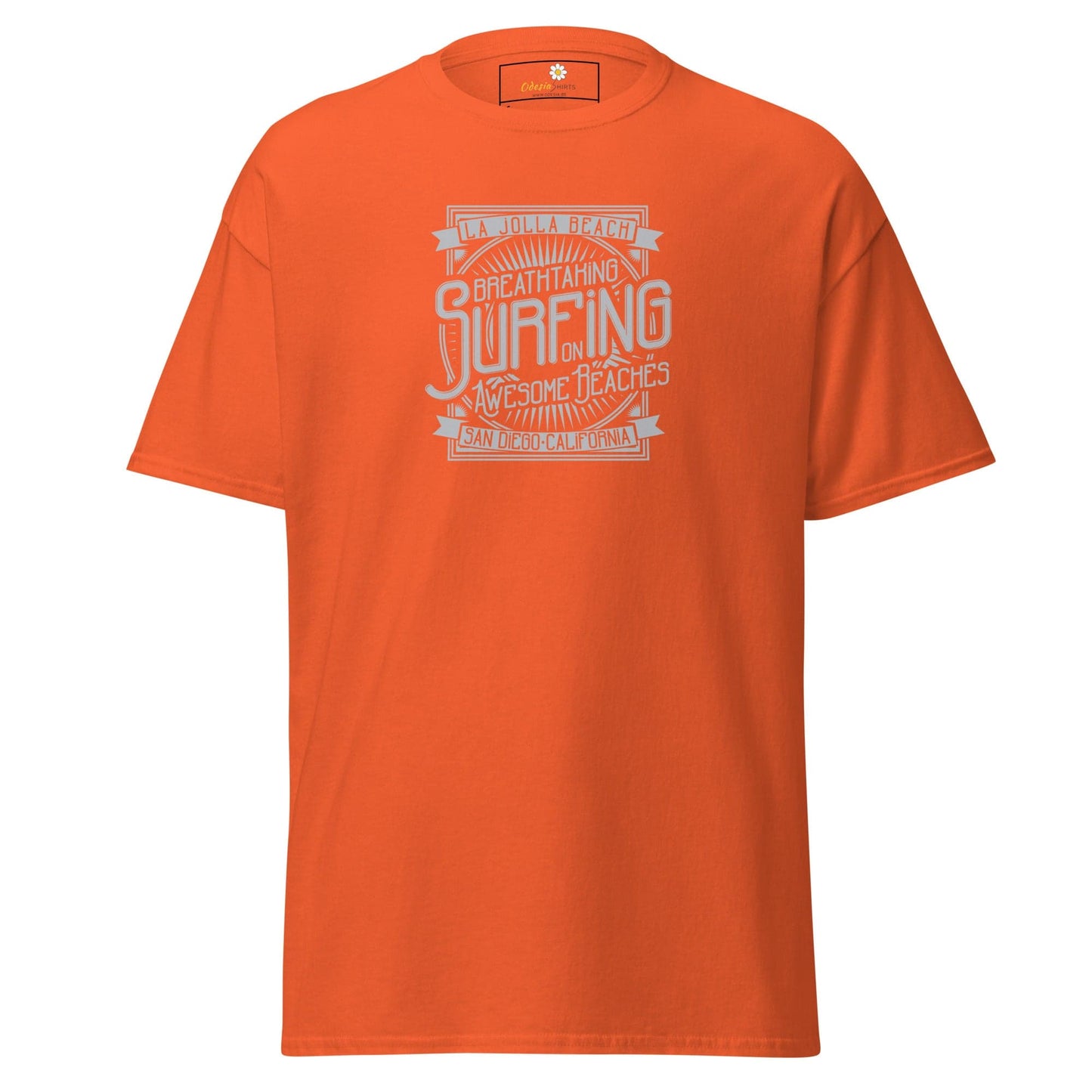Unisex classic t-shirt - SUMMER AWESOME SURFING - REGULAR - Orange / S