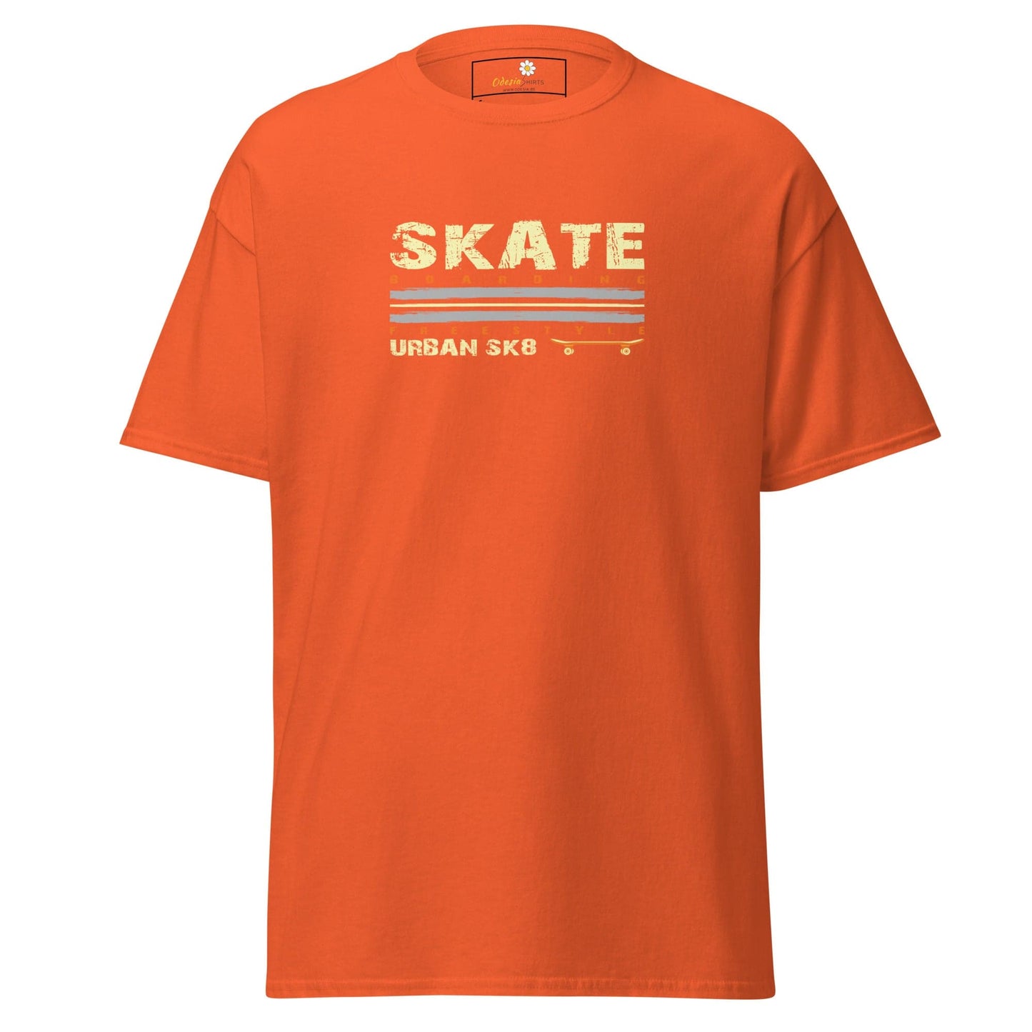Unisex classic t-shirt - SPORT SKATEBOARDING - REGULAR - Orange / S
