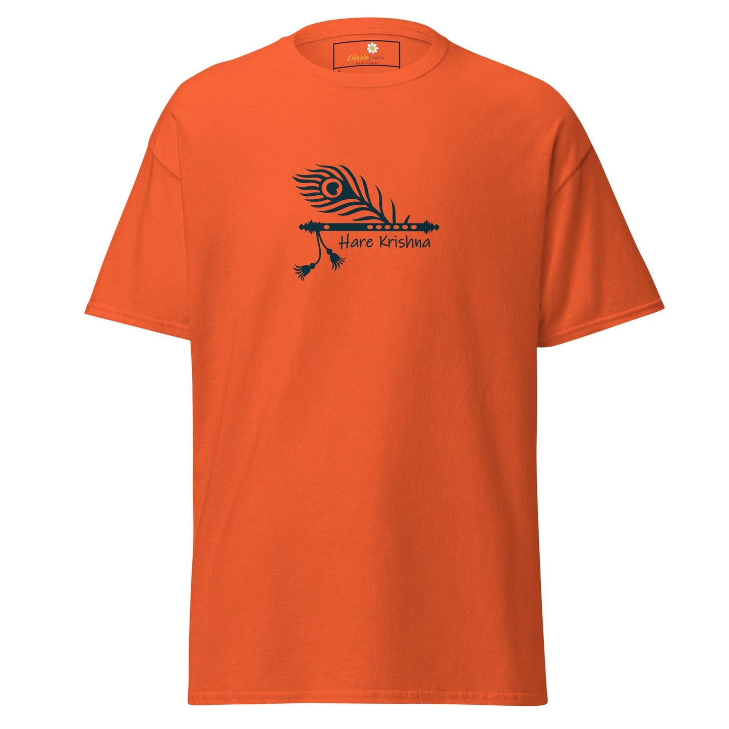 Unisex classic tee - SPIRITUAL KRISHNA’S FLUTE - REGULAR - Orange / S
