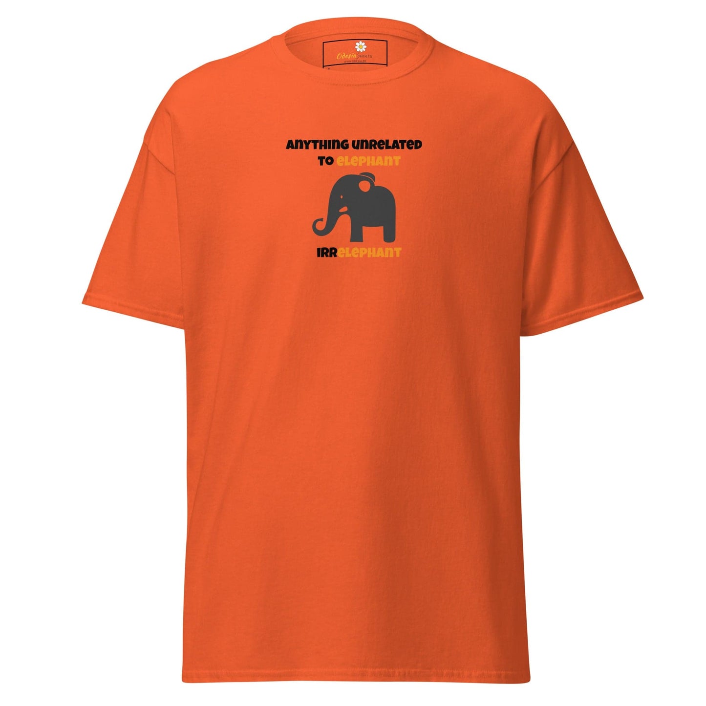 Unisex classic t-shirt - FUN ELEPHANT IRRELEPHANT - REGULAR - Orange / S