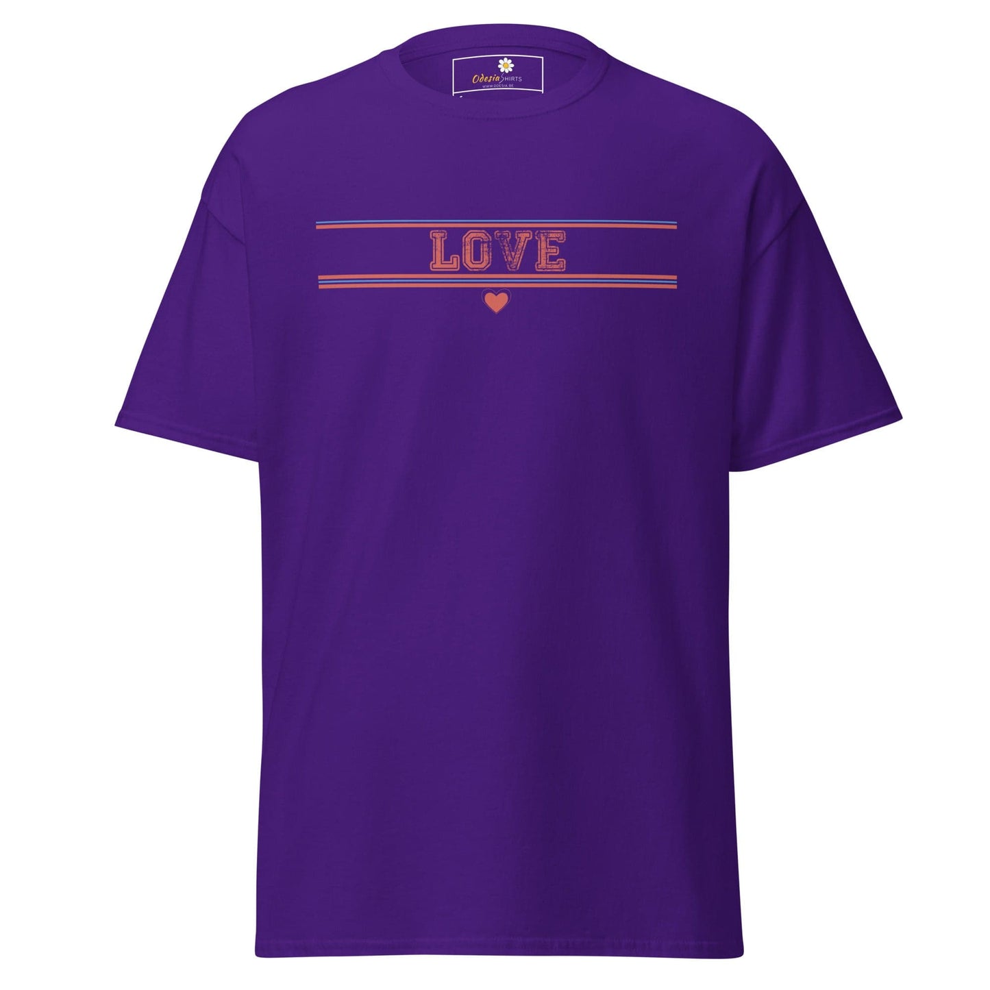 Unisex classic t-shirt - TEXt LOVE - REGULAR - Purple / S
