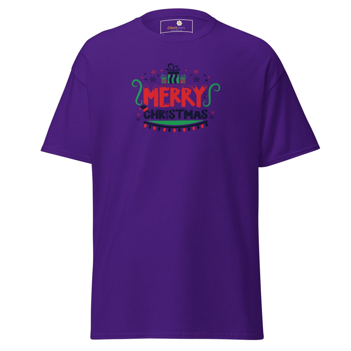 Unisex classic t-shirt - SEASONAL MERRY CHRISTMASS - REGULAR - Purple / S