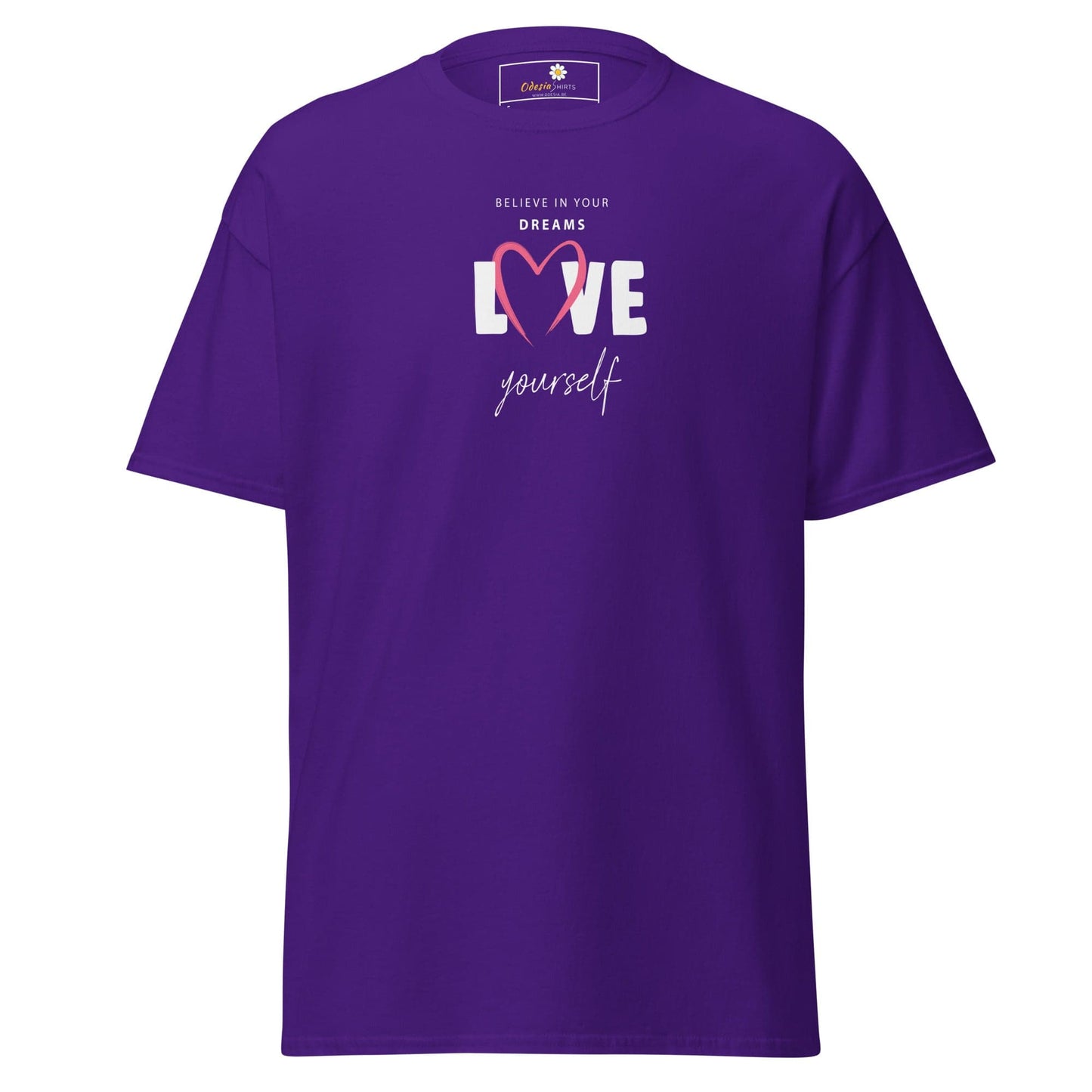 Unisex classic tee - MISC BELIEVE DREAMS LOVE - REGULAR - Purple / S