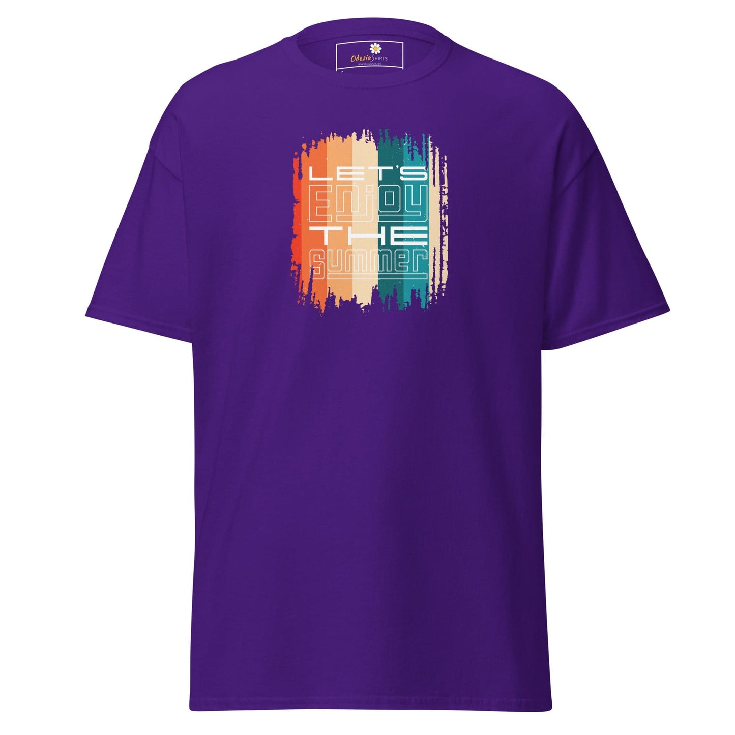 Unisex classic t-shirt - SUMMER LETS ENJOY - REGULAR - Purple / S