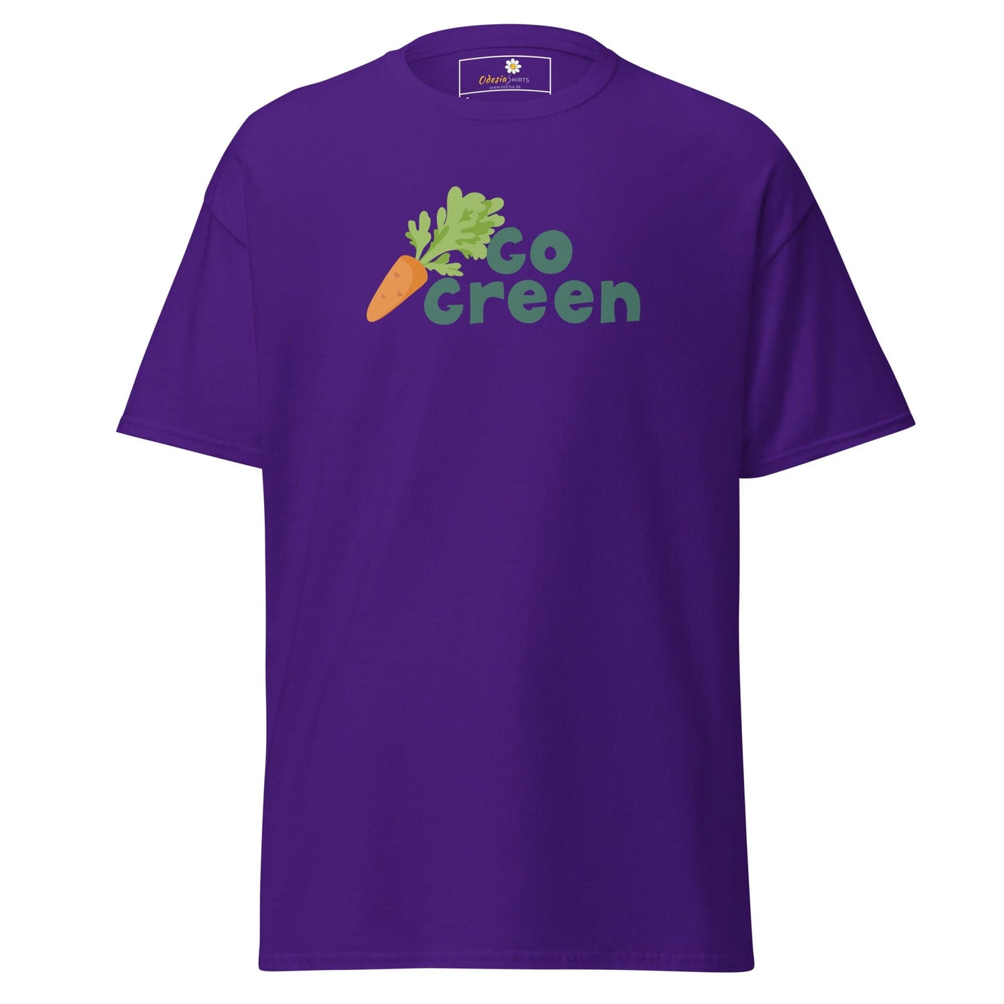 Unisex classic t-shirt - VEGAN GO GREEN - REGULAR - Purple / S
