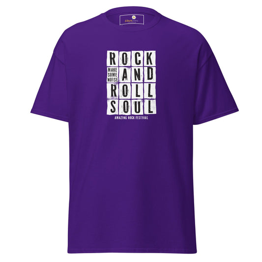 Unisex classic t-shirt - MUSIC ROCK AND ROLL SOUL - REGULAR - Purple / S