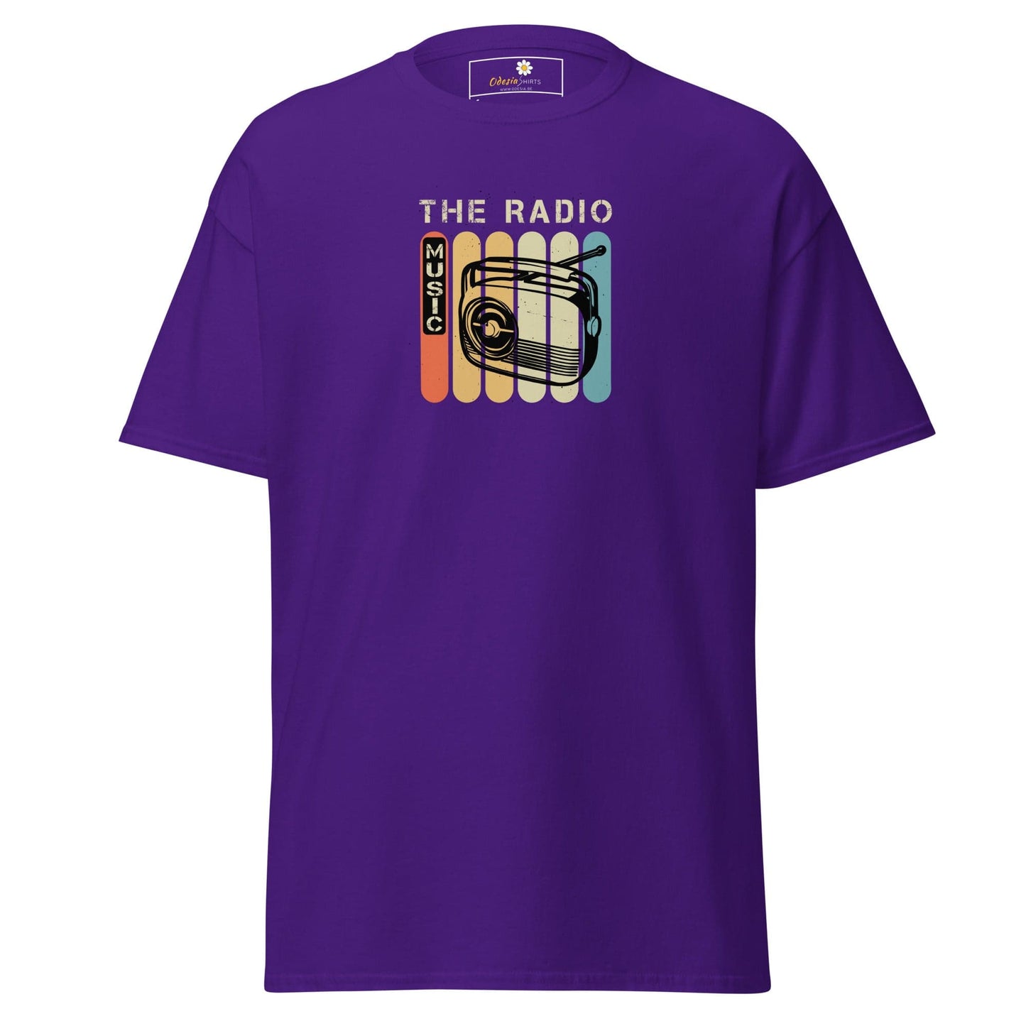 Unisex classic t-shirt - MUSIC THE RADIO - REGULAR - Purple / S