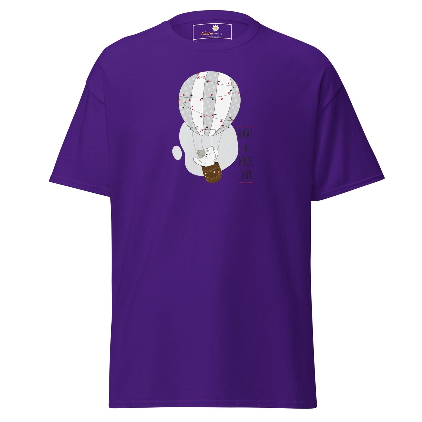 Unisex classic tee - ANIMALS CAT LUFTBALLON - REGULAR - Purple / S