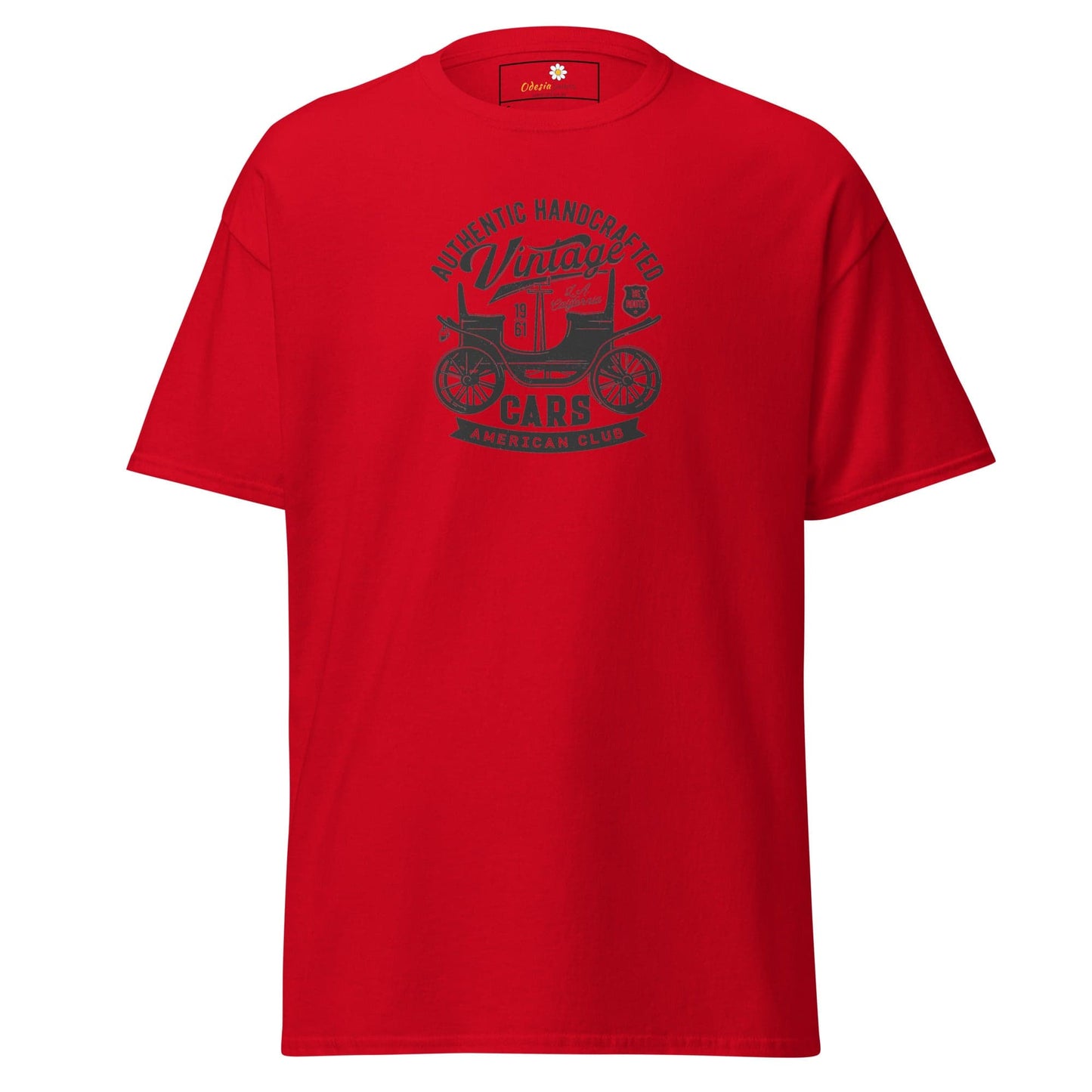 Unisex classic t-shirt - VINTAGE OLD CAR - REGULAR - Red / S