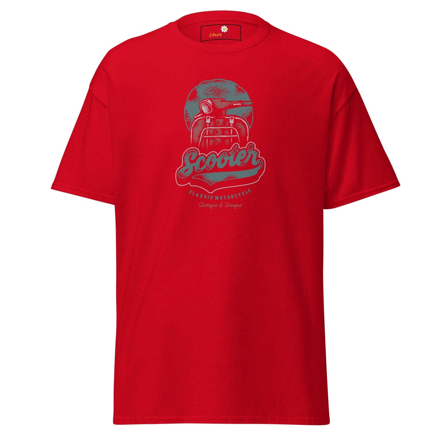 Unisex classic t-shirt - VINTAGE SCOOTER - REGULAR - Red / S