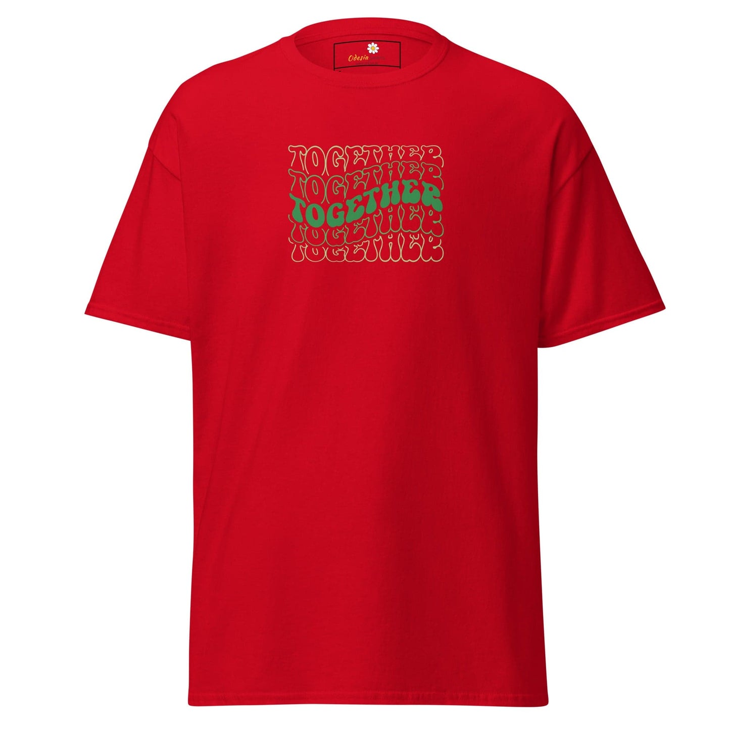Unisex classic tee - TEXT POSITIVE TOGETHER - REGULAR - Red / S