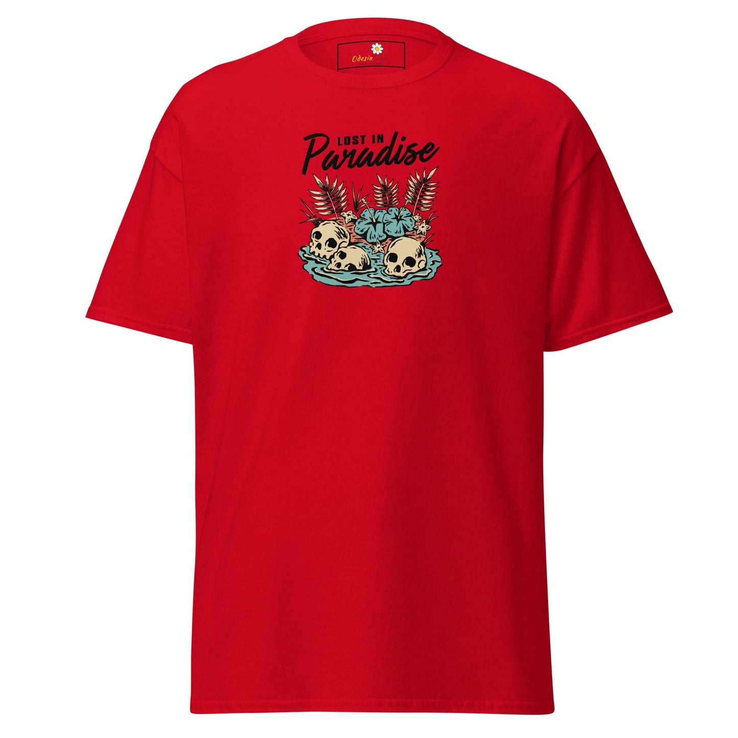 Unisex classic tee - SKULL LOST IN PARADISE - REGULAR - Red / S