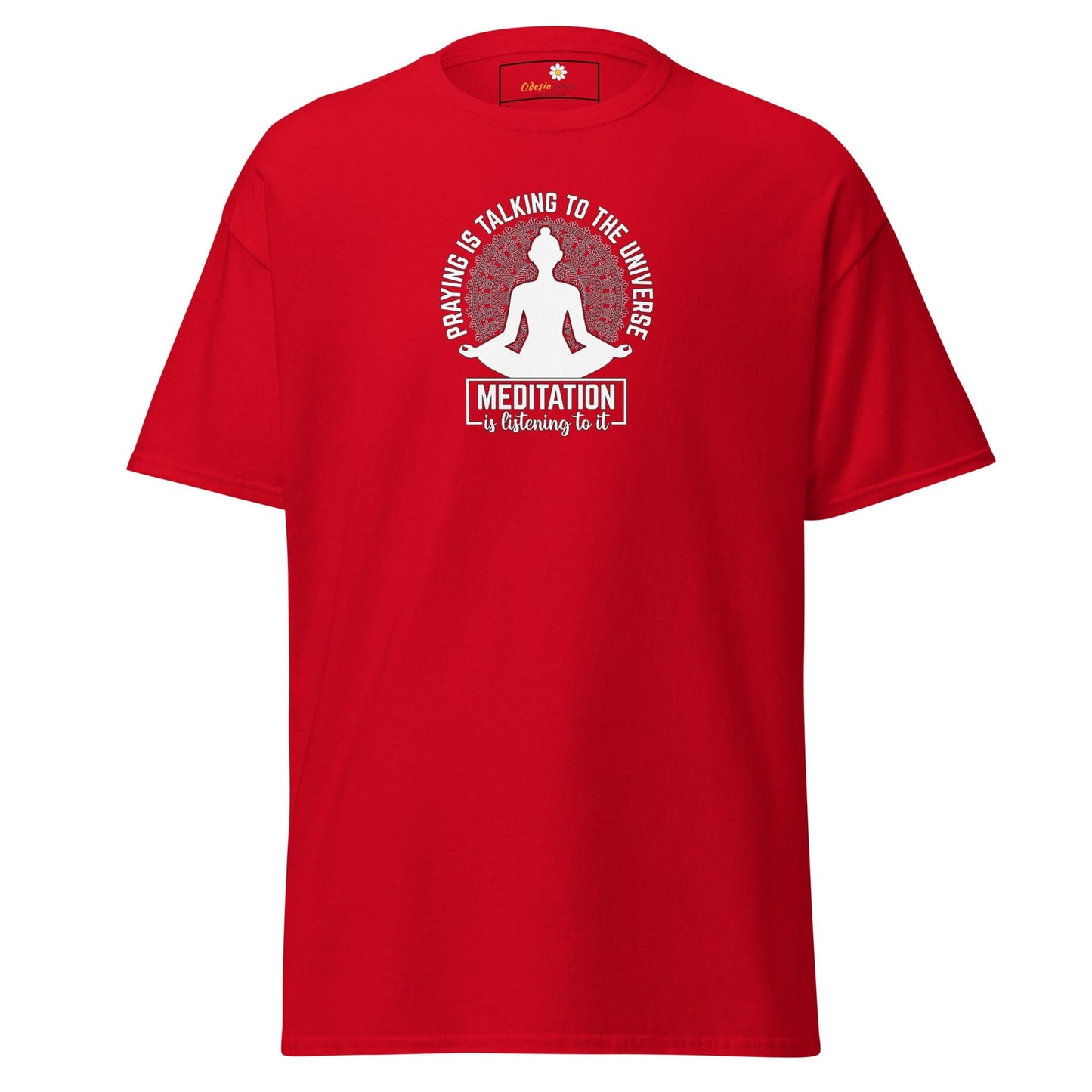 Unisex classic tee - SPIRITUAL MEDITATION IS LISTENING - REGULAR - Red / S