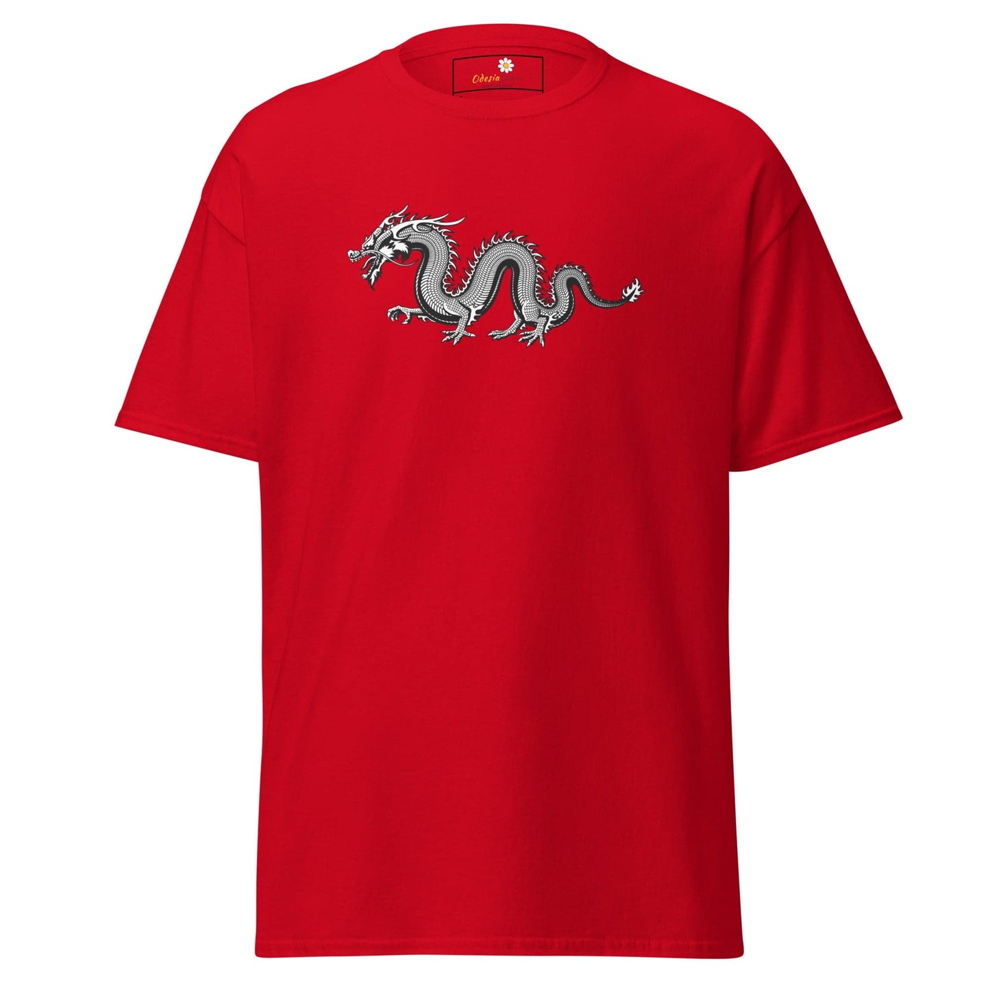 Unisex classic t-shirt - MYSTIC GREY DRAGON - REGULAR - Red / S
