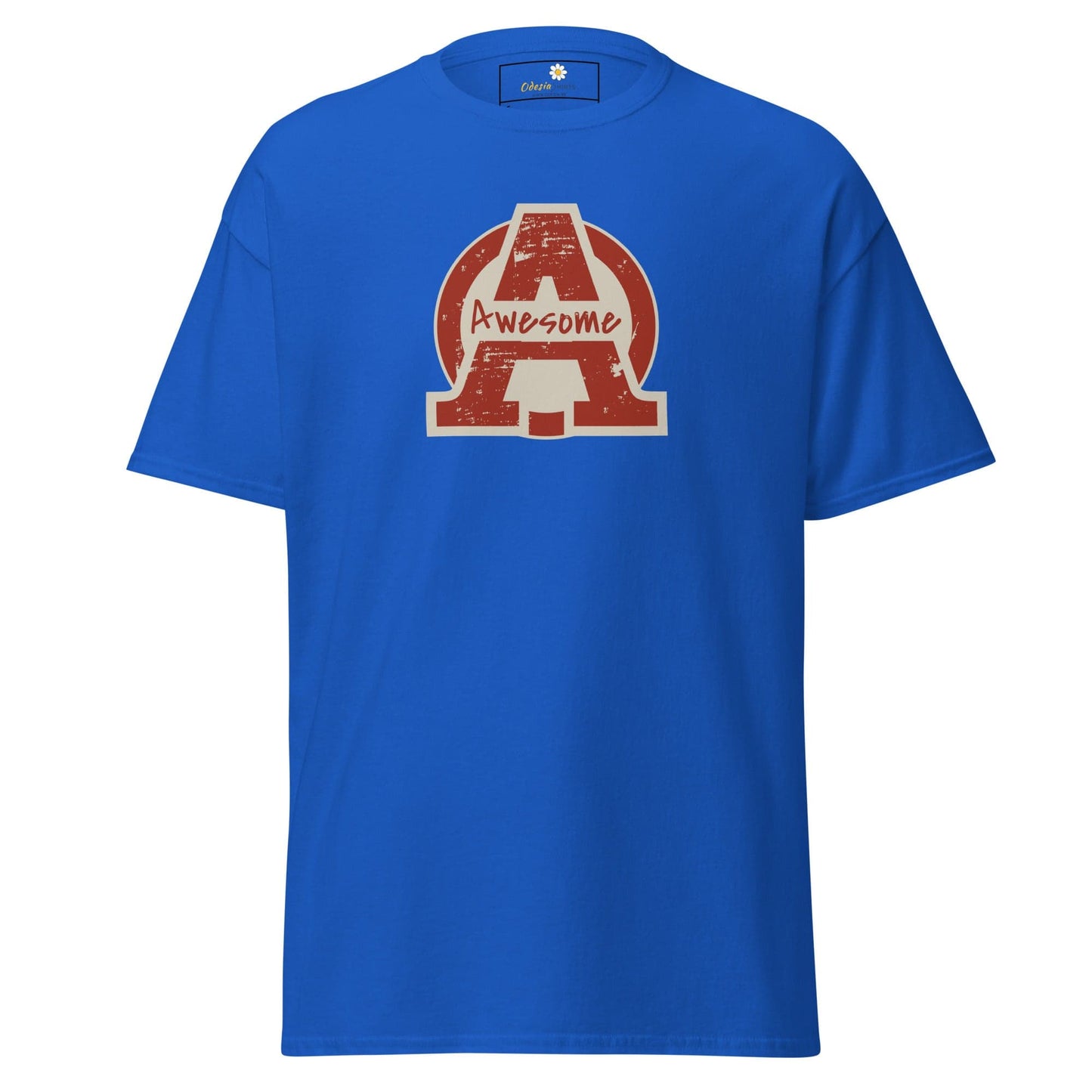 Unisex classic t-shirt - TEXT AWESOME - REGULAR - Royal / S