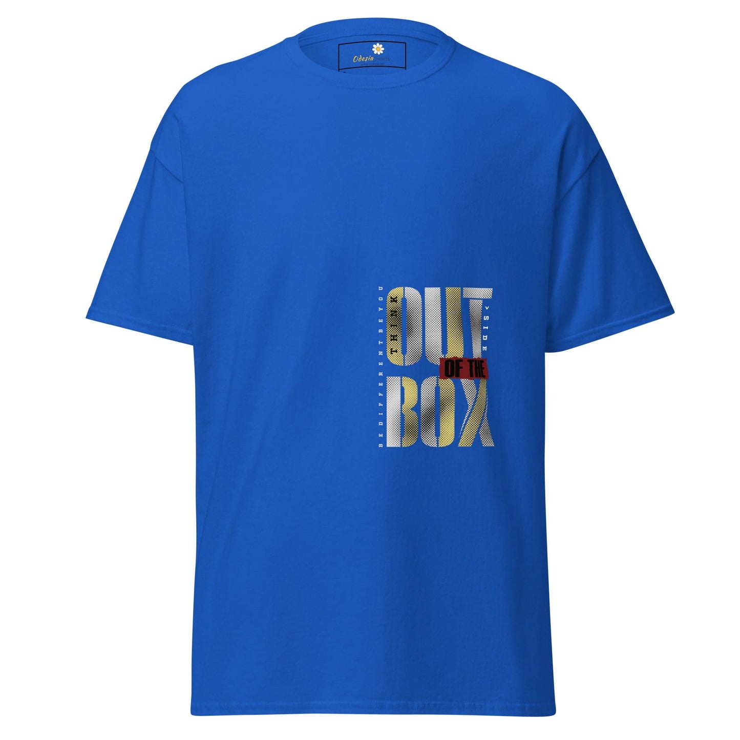 Unisex classic t-shirt - TEXT OUT OTHE BOX - REGULAR - Royal / S