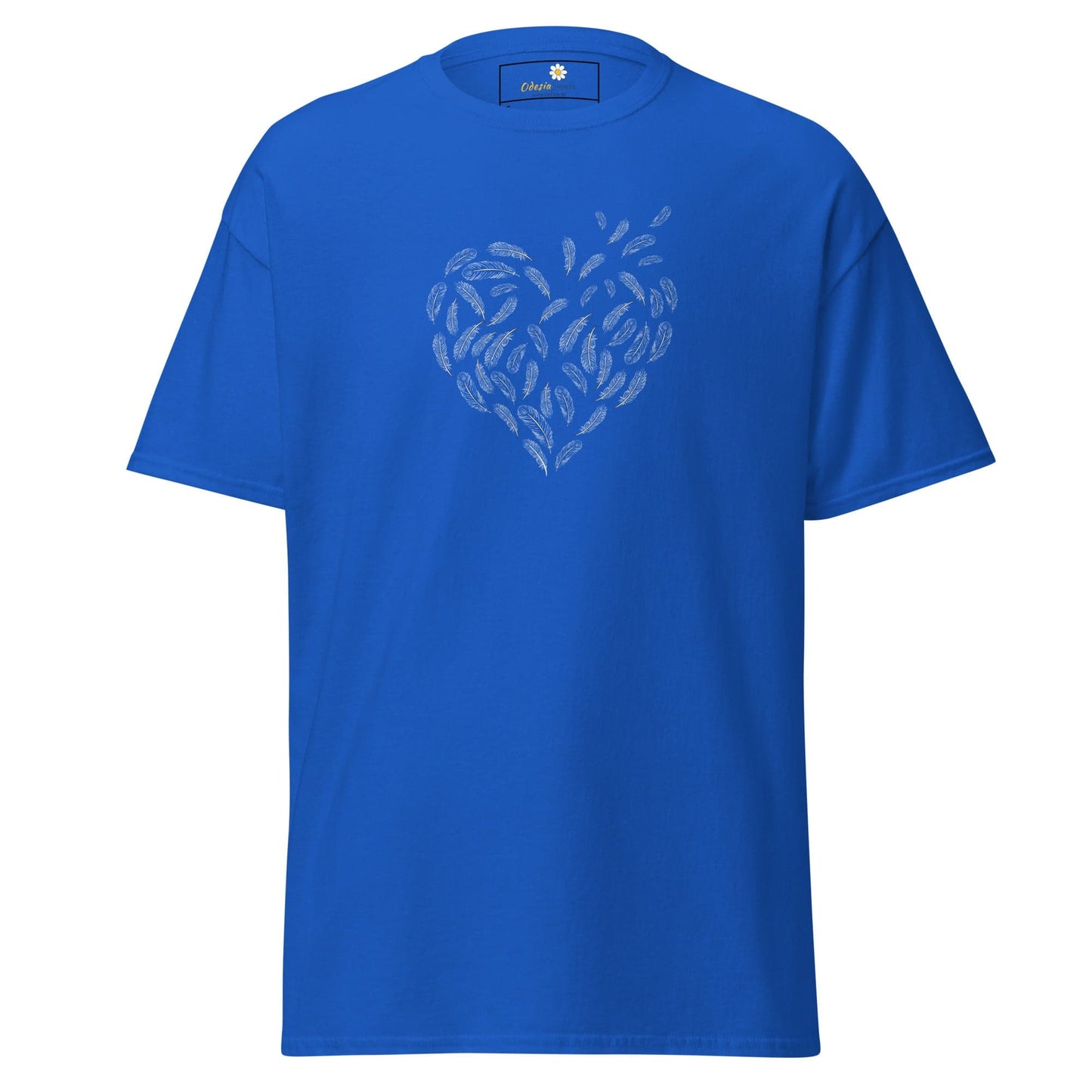 Unisex classic tee - POSITIVE FEATHER HEART - REGULAR - Royal / S