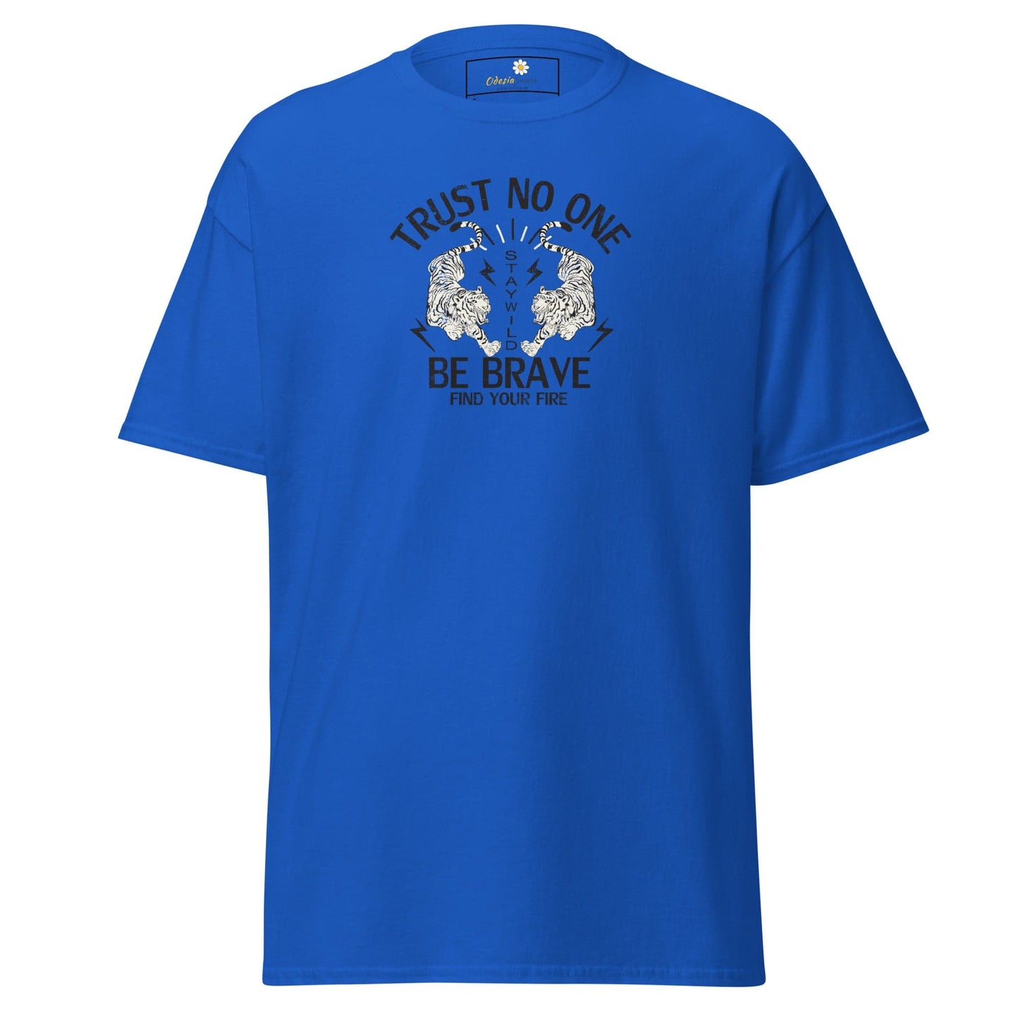 Unisex classic tee - MISC TRUST NO ONE BE BRAVE - REGULAR - Royal / S