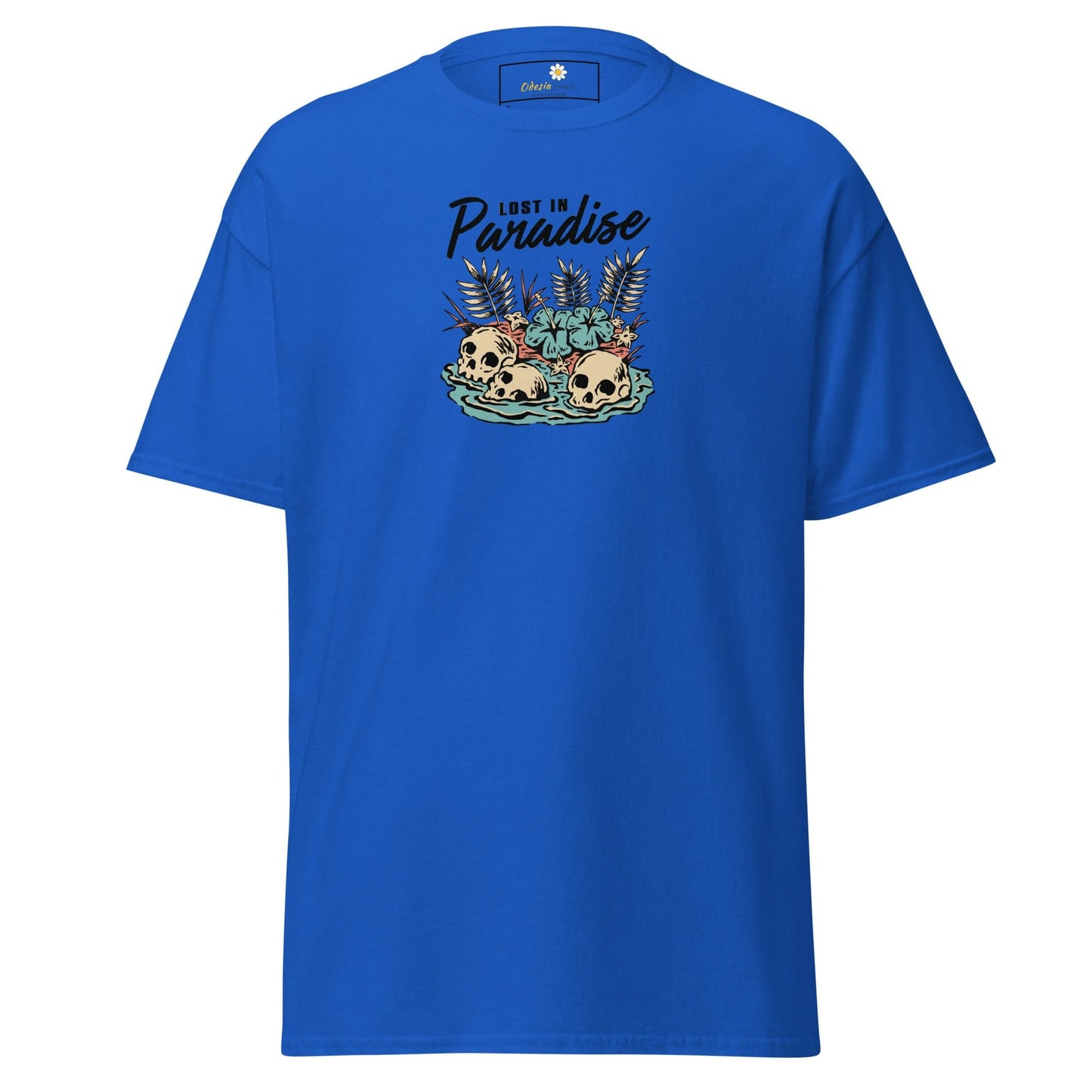 Unisex classic tee - SKULL LOST IN PARADISE - REGULAR - Royal / S