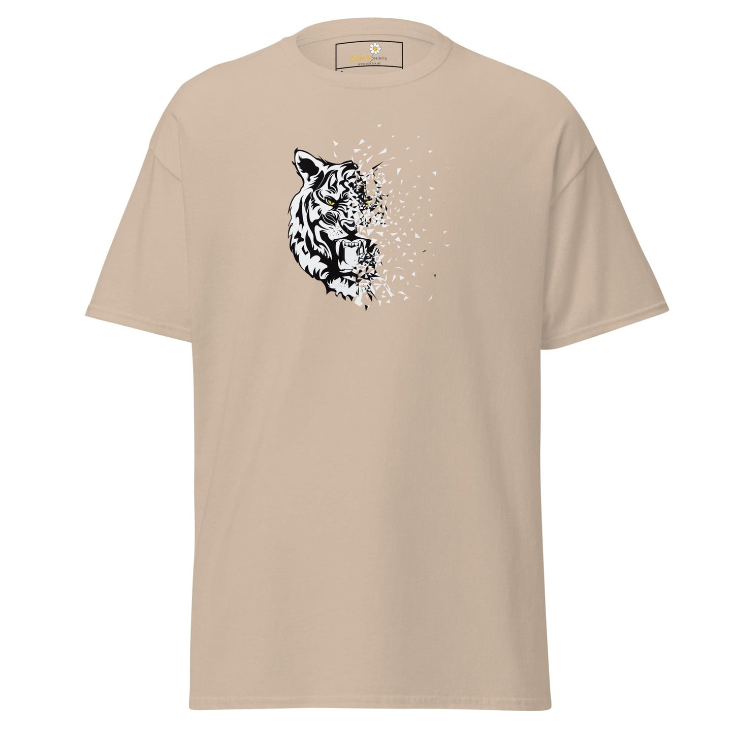 Unisex classic t-shirt - WILD LIFE TIGER DECOMPOS - REGULAR - Sand / S