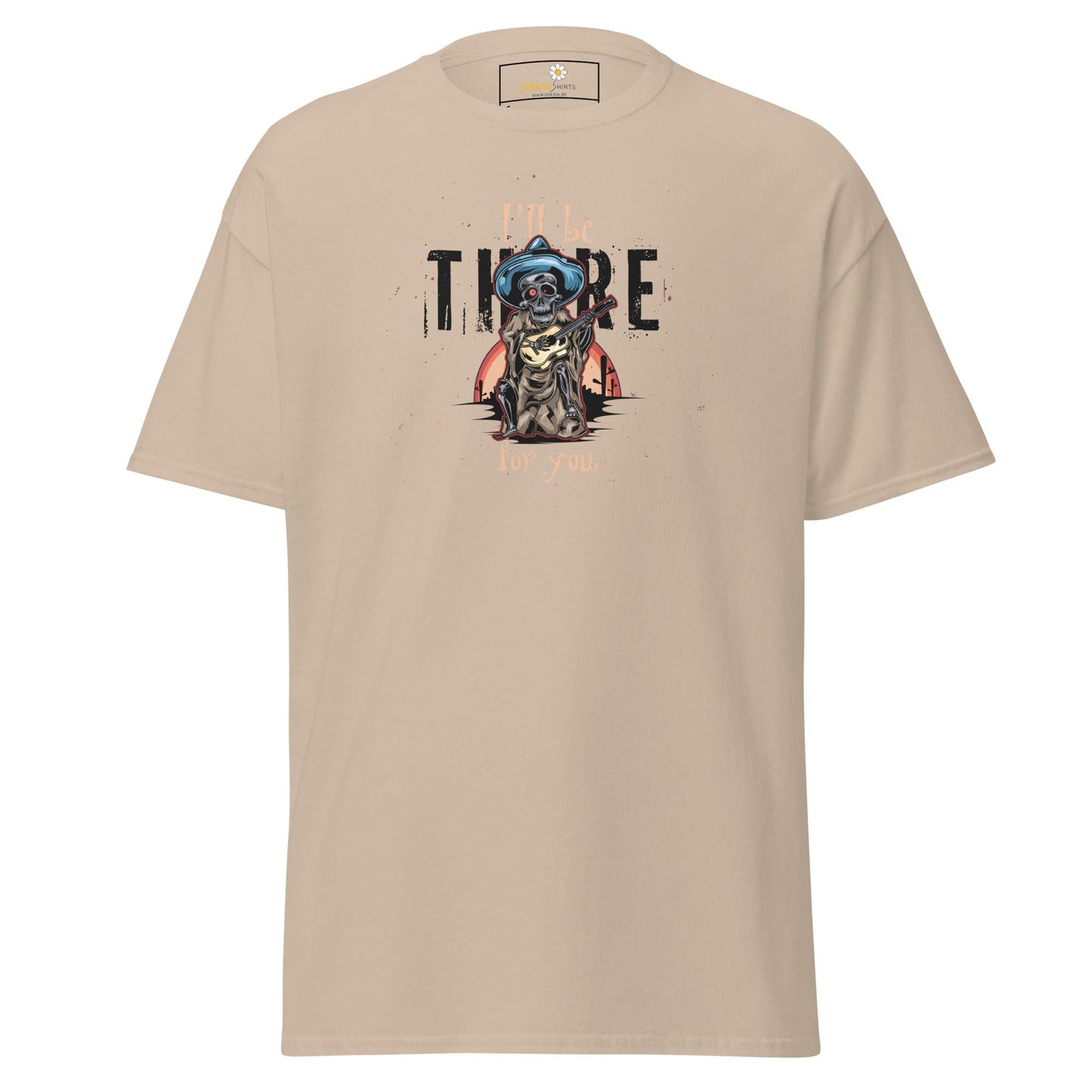 Unisex classic t-shirt - SKULL I WILL BE THERE FOR YOU - REGULAR - Sand / S
