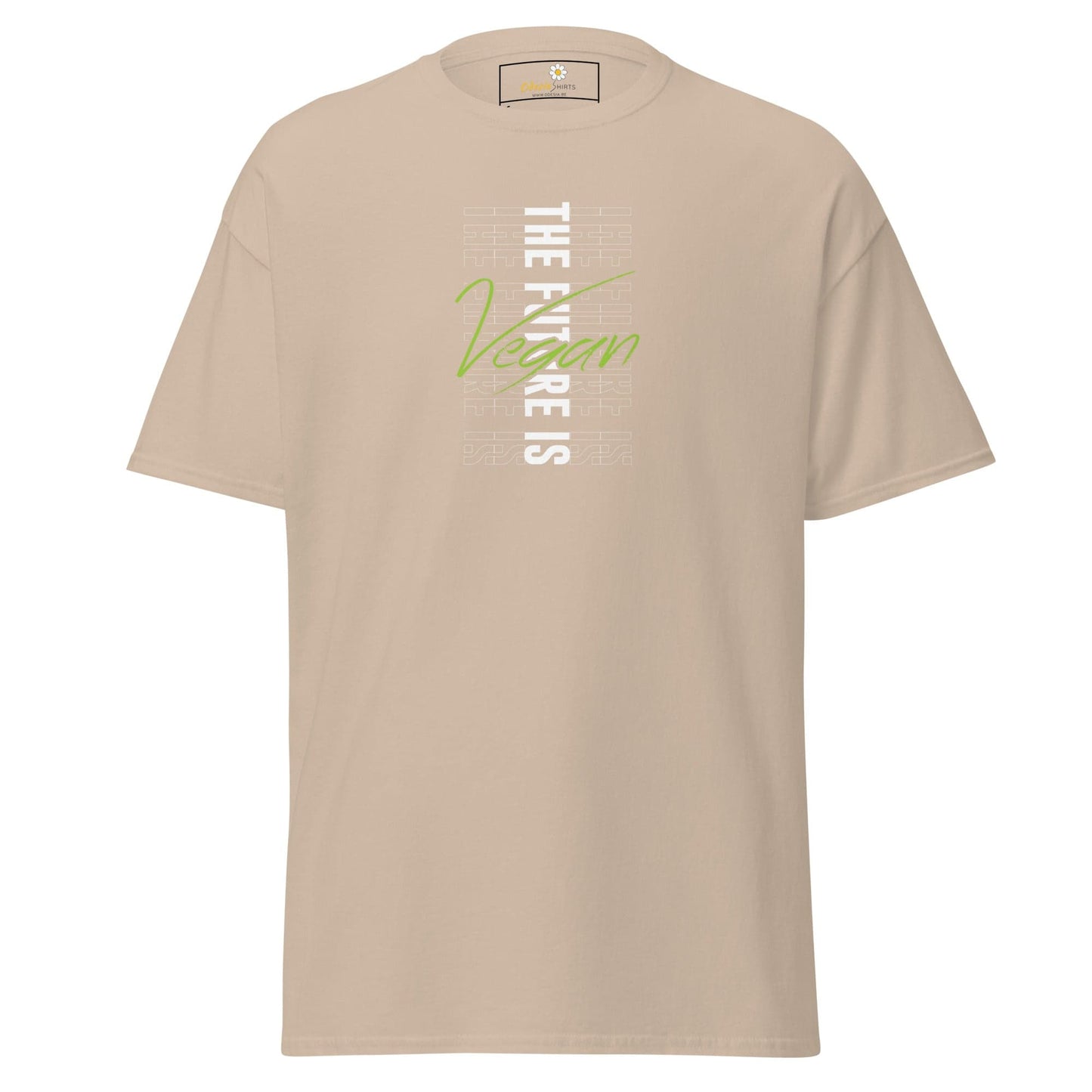 Unisex classic tee - GREEN THE FUTURE IS VEGAN - REGULAR - Sand / S