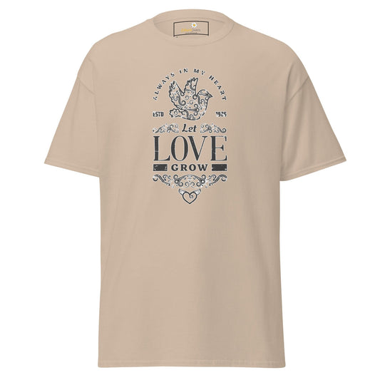 Unisex classic tee - POSITIVE LET LOVE GROW - REGULAR - Sand / S