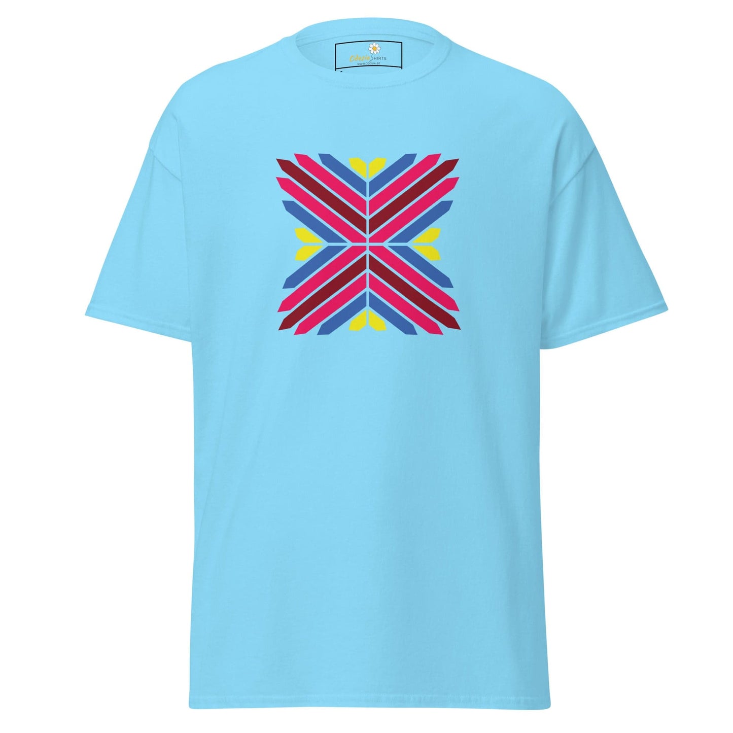 Unisex classic tee - ABSTRACT TRIANGLES - REGULAR - Sky / S