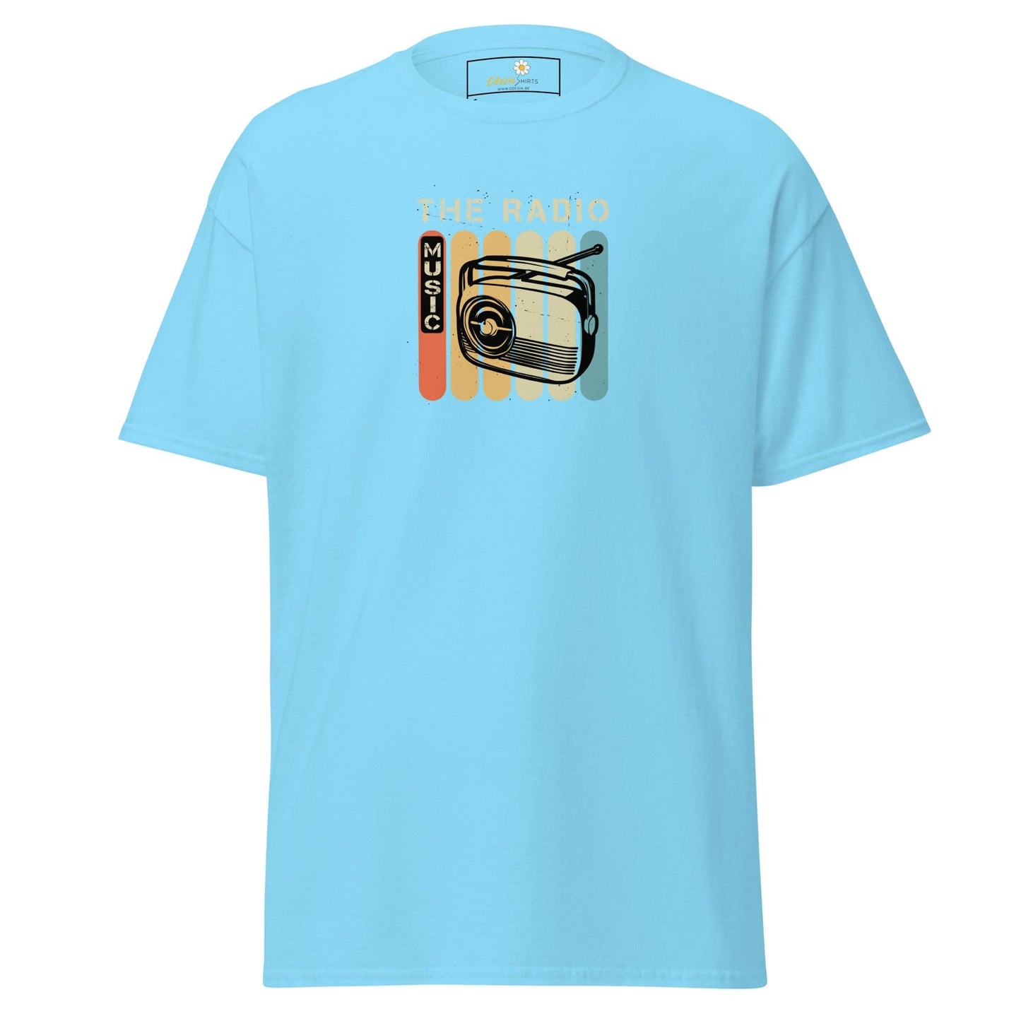 Unisex classic t-shirt - MUSIC THE RADIO - REGULAR - Sky / S