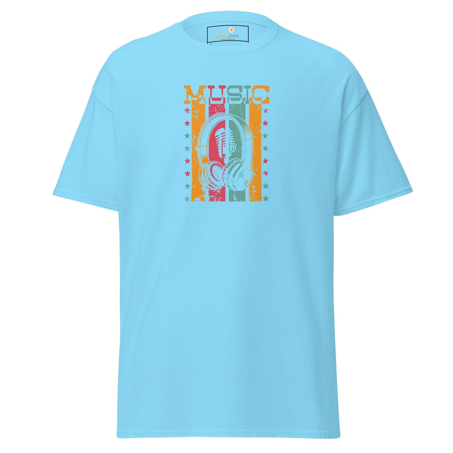 Unisex classic tee - MUSIC MICROPHONE - REGULAR - Sky / S