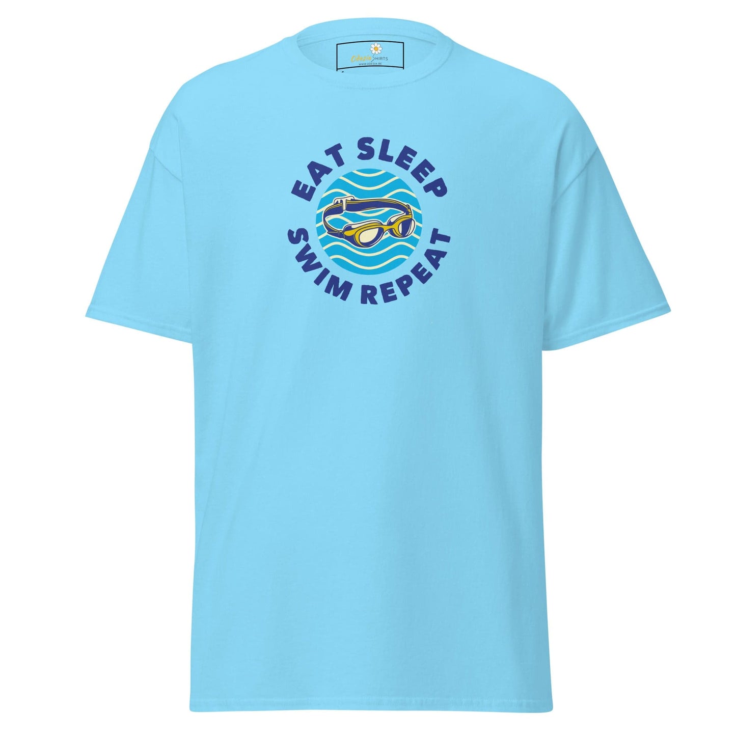 Unisex classic t-shirt - SPORT EAT SWIM SLEEP - REGULAR - Sky / S