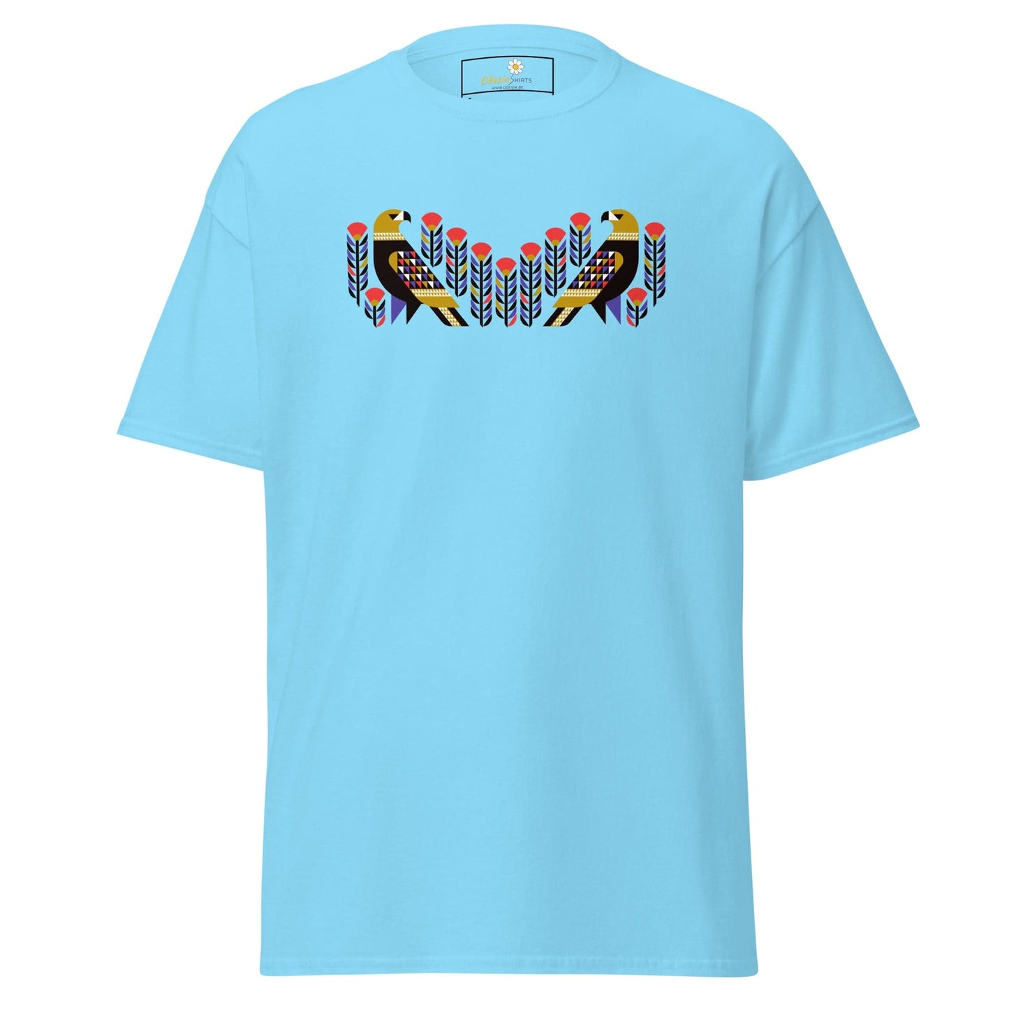 Unisex classic tee - WILD LIFE PERU BIRDS - REGULAR - Sky / S
