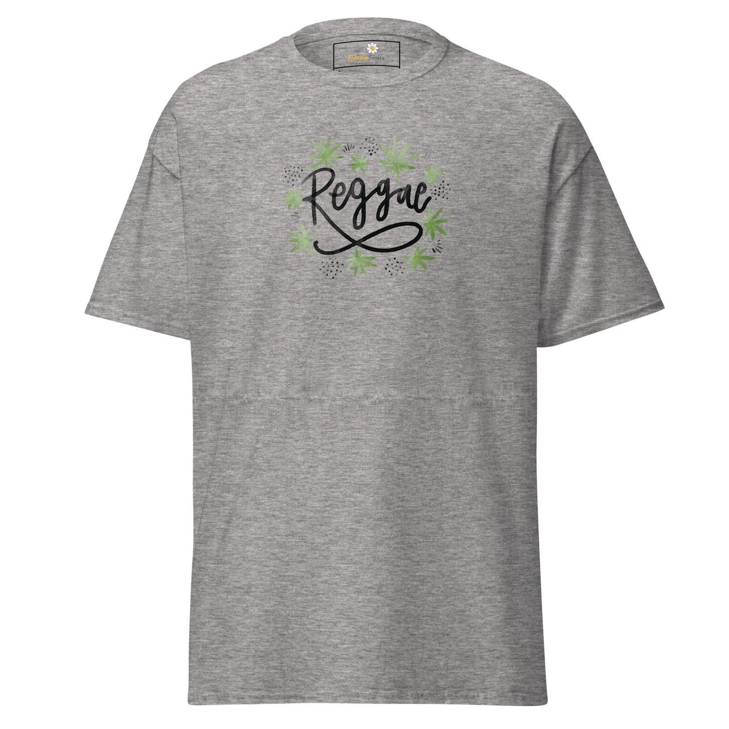 Unisex classic t-shirt - MUSIC REGGAE LEAVES - REGULAR - Sport Grey / S