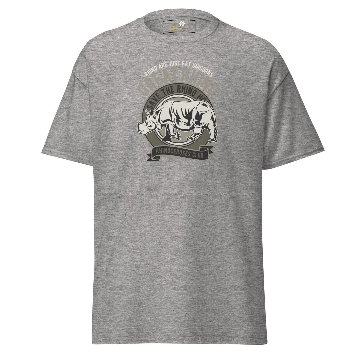 Unisex classic t-shirt - WILD LIFE GREAT RHINO - REGULAR - Sport Grey / S