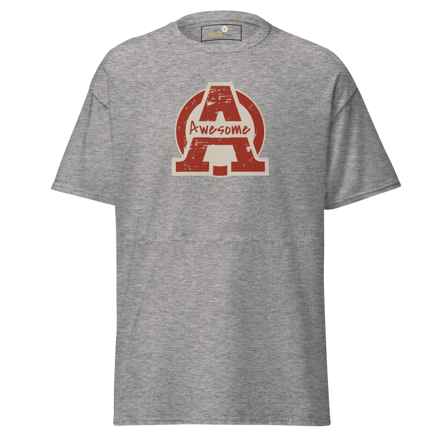 Unisex classic t-shirt - TEXT AWESOME - REGULAR - Sport Grey / S