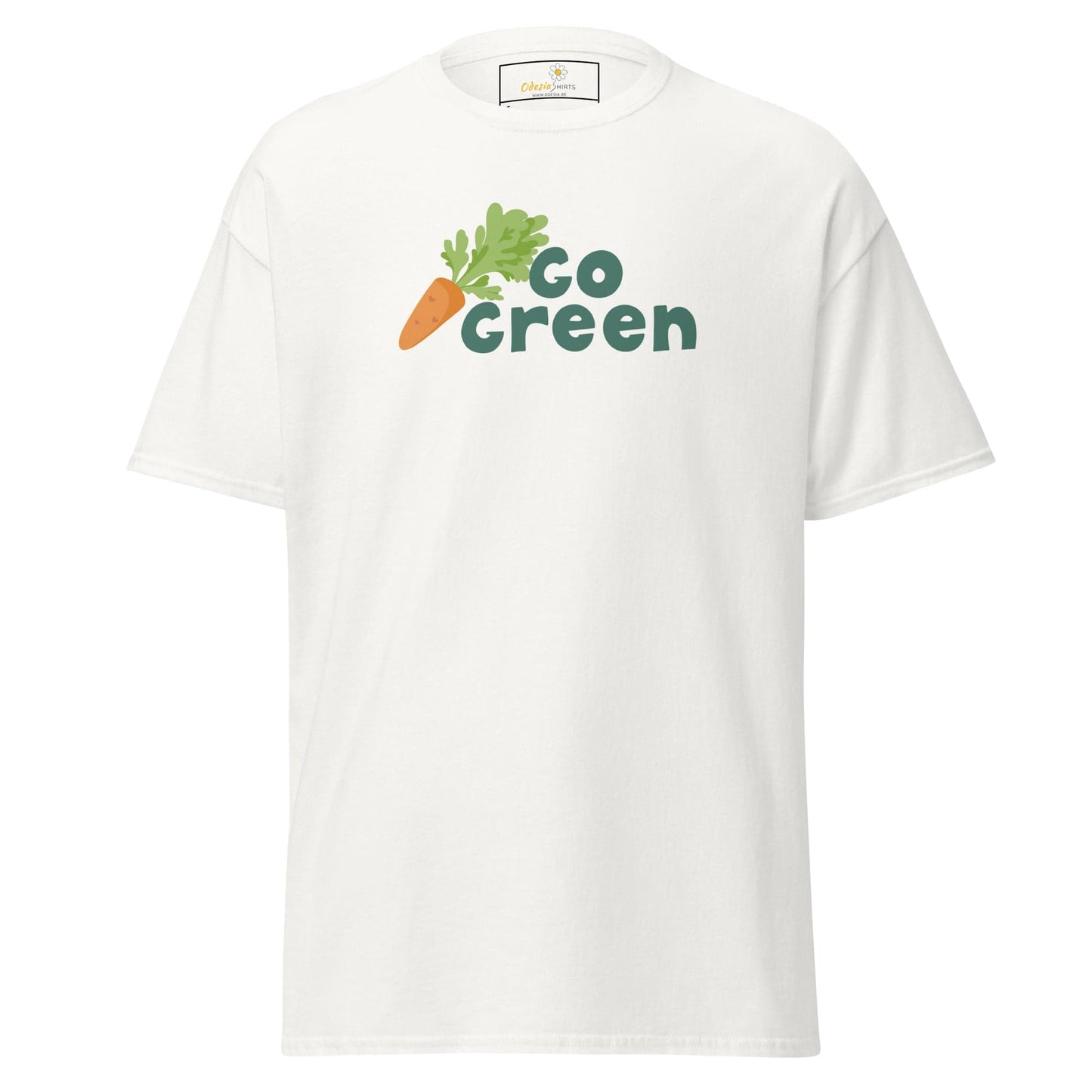 Unisex classic t-shirt - VEGAN GO GREEN - REGULAR - White / S