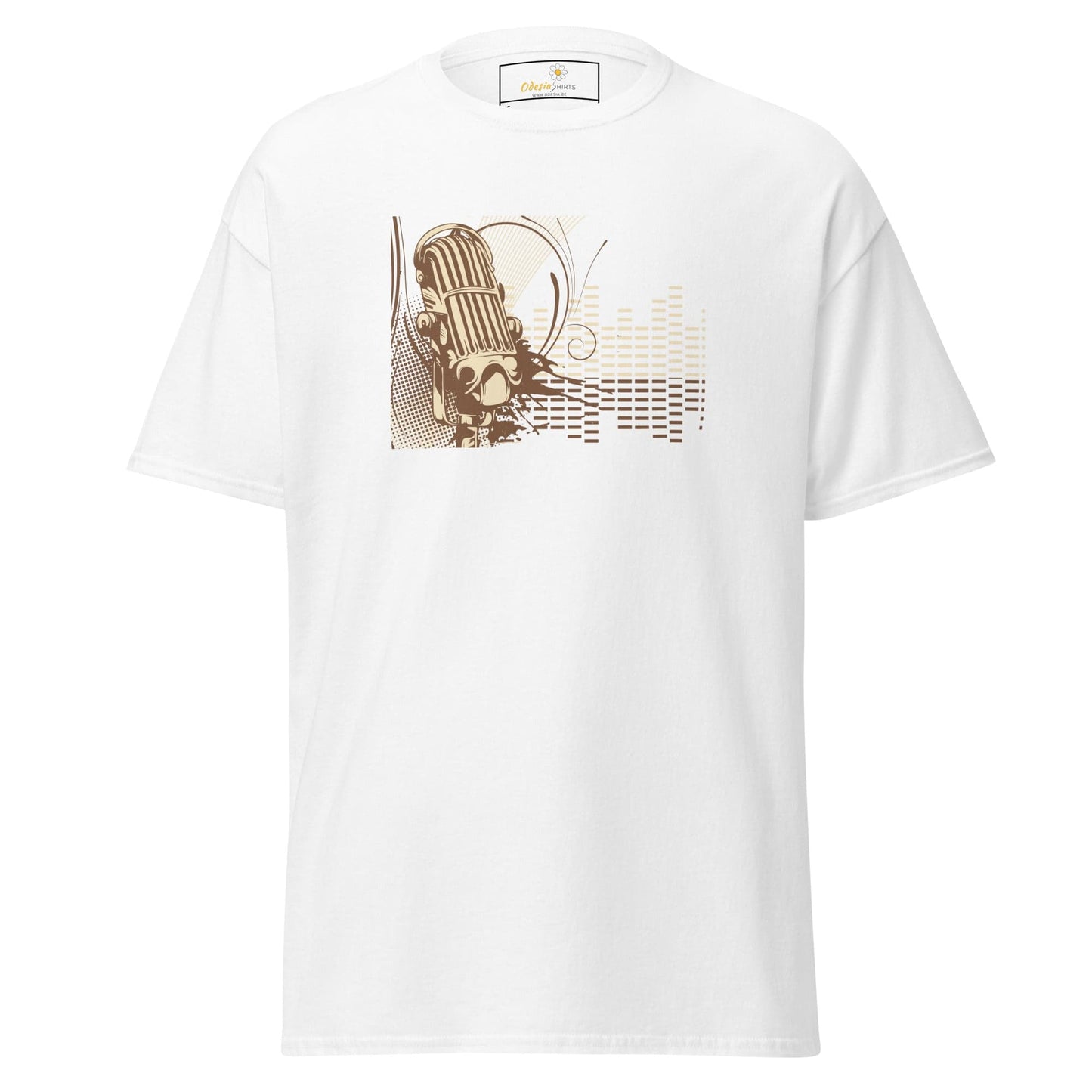 Unisex classic tee - MUSIC MICROPHONE - REGULAR - White / S