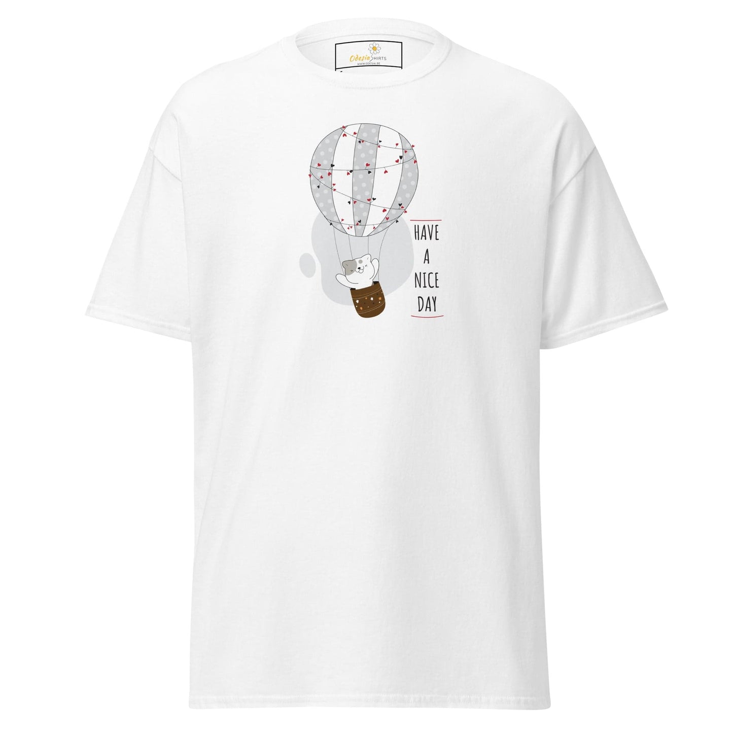 Unisex classic tee - ANIMALS CAT LUFTBALLON - REGULAR - White / S