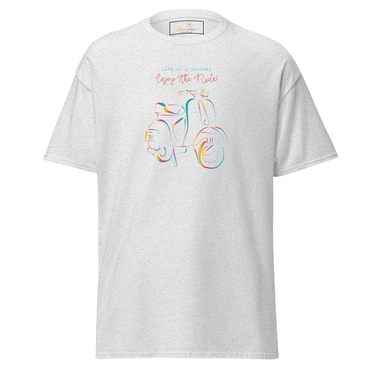Unisex classic t-shirt - VINTAGE ENJOY RIDE - REGULAR - Ash / S