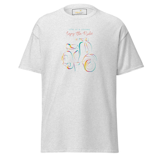 Unisex classic t-shirt - VINTAGE ENJOY RIDE - REGULAR - Ash / S
