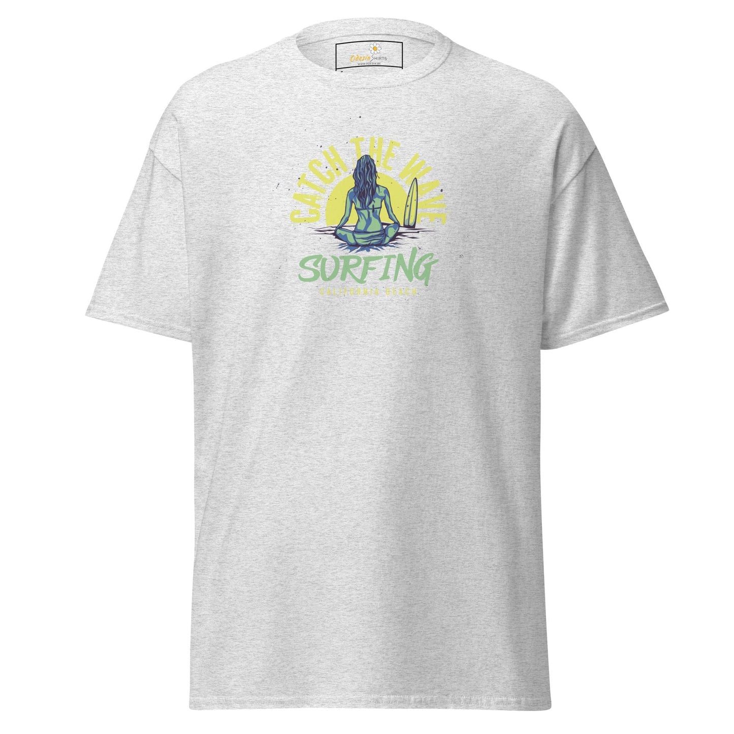 Unisex classic t-shirt - SUMMER SURFING LADY - REGULAR - Ash / S