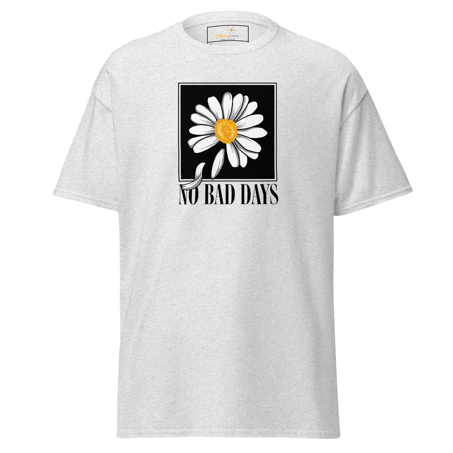 White T-shirt with daisy graphic from T-SHIRT DESIGN TEE for Men and Women in sizes S to XL