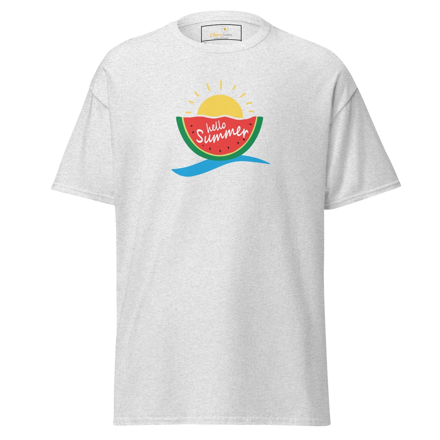 White T-shirt with watermelon graphic from T-SHIRT DESIGN TEE for men and women
