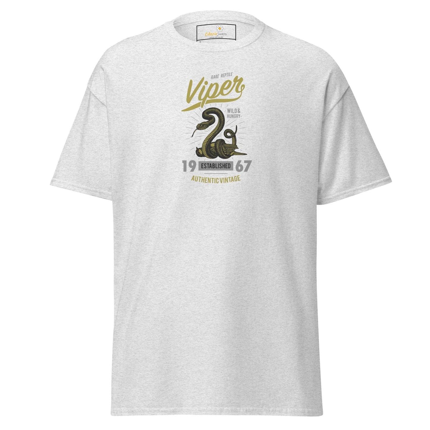 White T-shirt with snake graphic from T-SHIRT DESIGN TEE for Men and Women S-XL